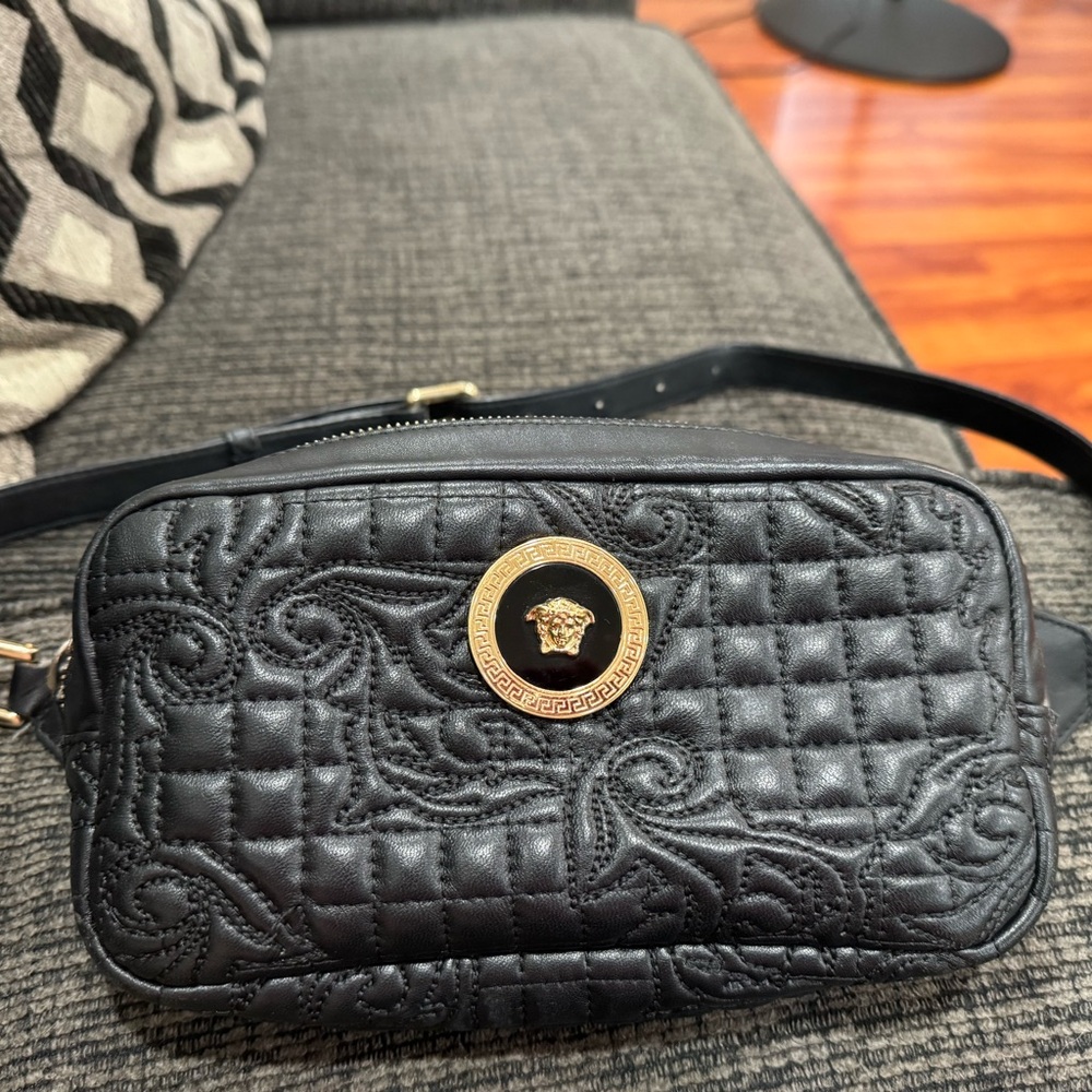 Versace Black Quilted Women's Bag